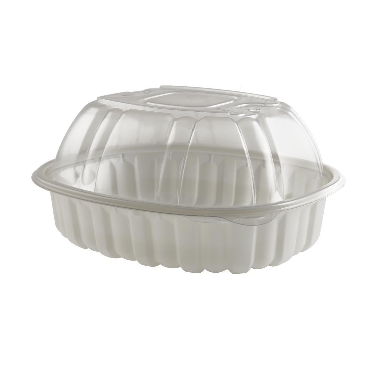 Take-Out Container Base & Lid Combo With Flat Lid 6 Compartment